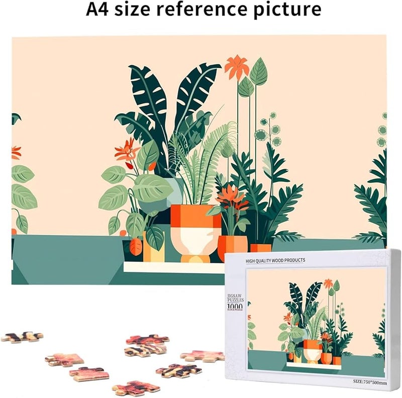 لغز بازل من 1000 قطعة للكبار من فيايا كارتون - نبات أخضر صغير لتزيين المنزل - Image 5